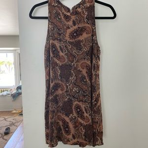 brown paisley tunic/dress